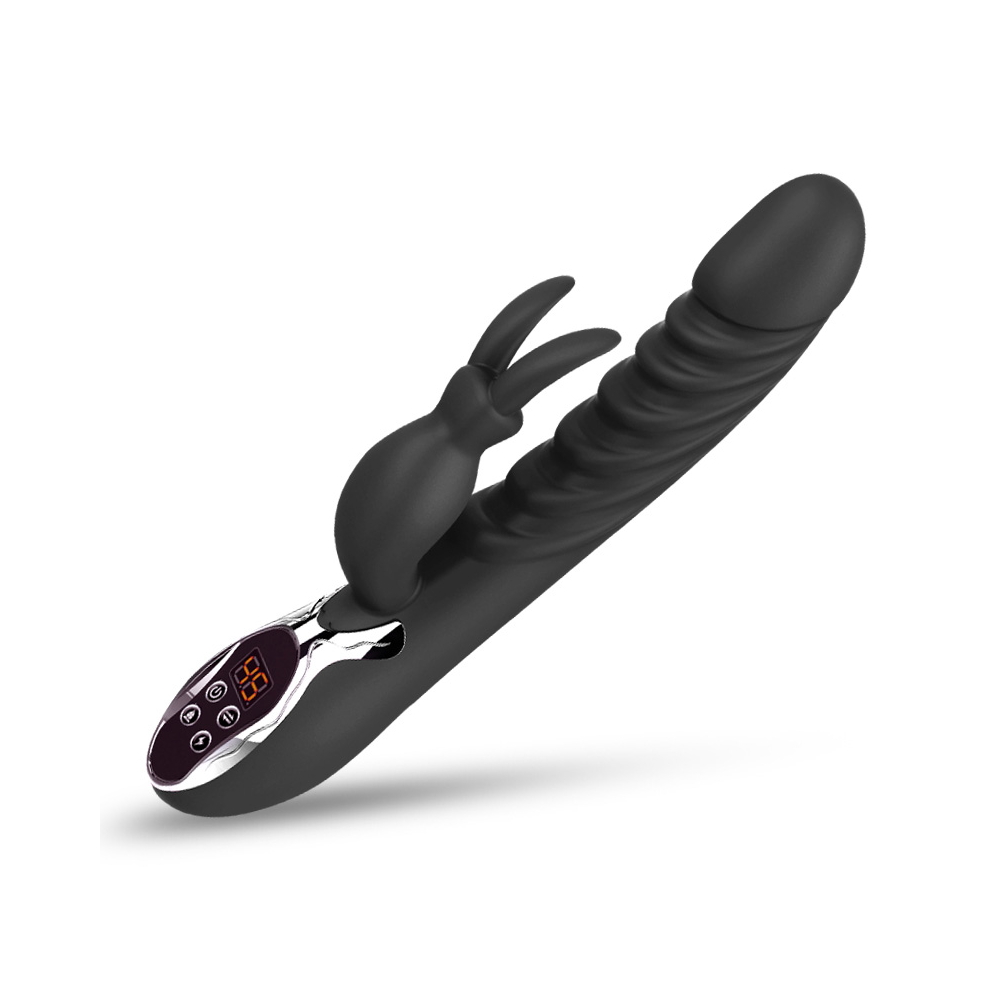 VIBRADOR PEDRO PONTO G COM LEVE AQUECIMENTO PRETO