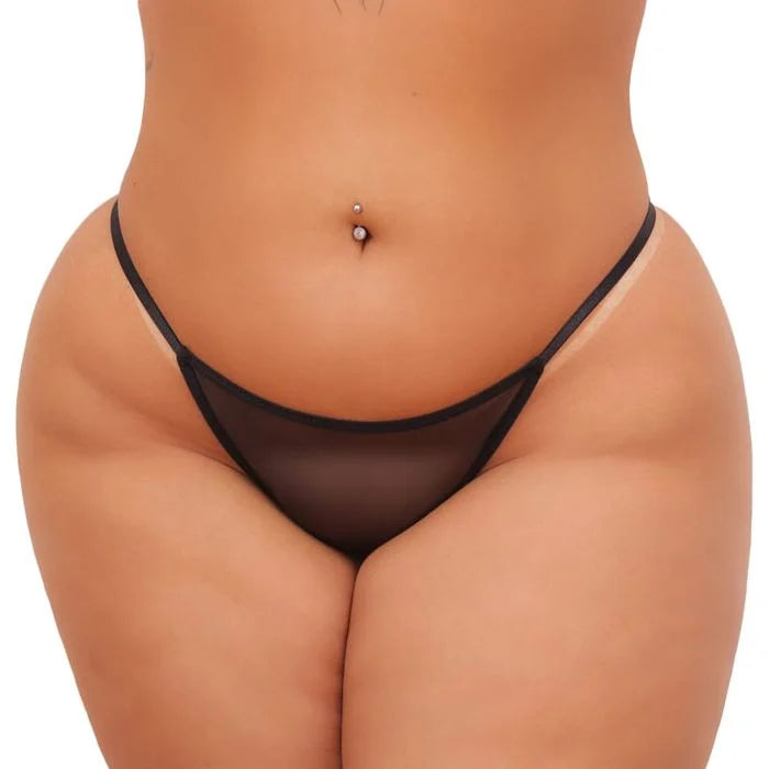 CALCINHA PLUS SIZE PERSONALIZAVEL PRETA