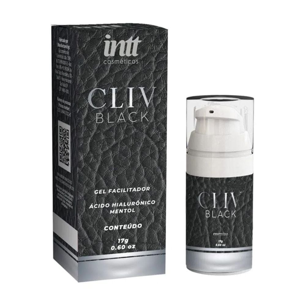 CLIV BLACK GEL FACILITADOR ANAL COM ÁCIDO HIALURÔNICO E MENTOL 17G INTT