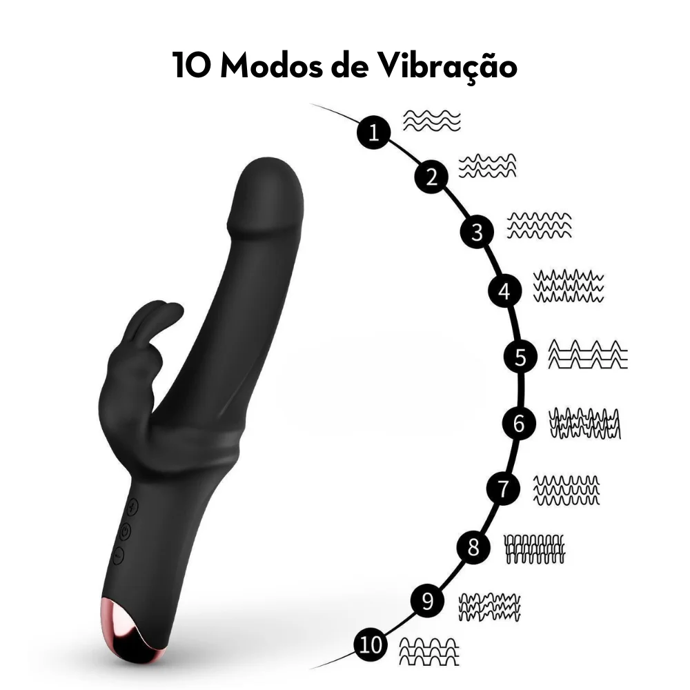 VIBRADOR ANDRÉ PONTO G COM ESTIMULADOR DE CLITORIS