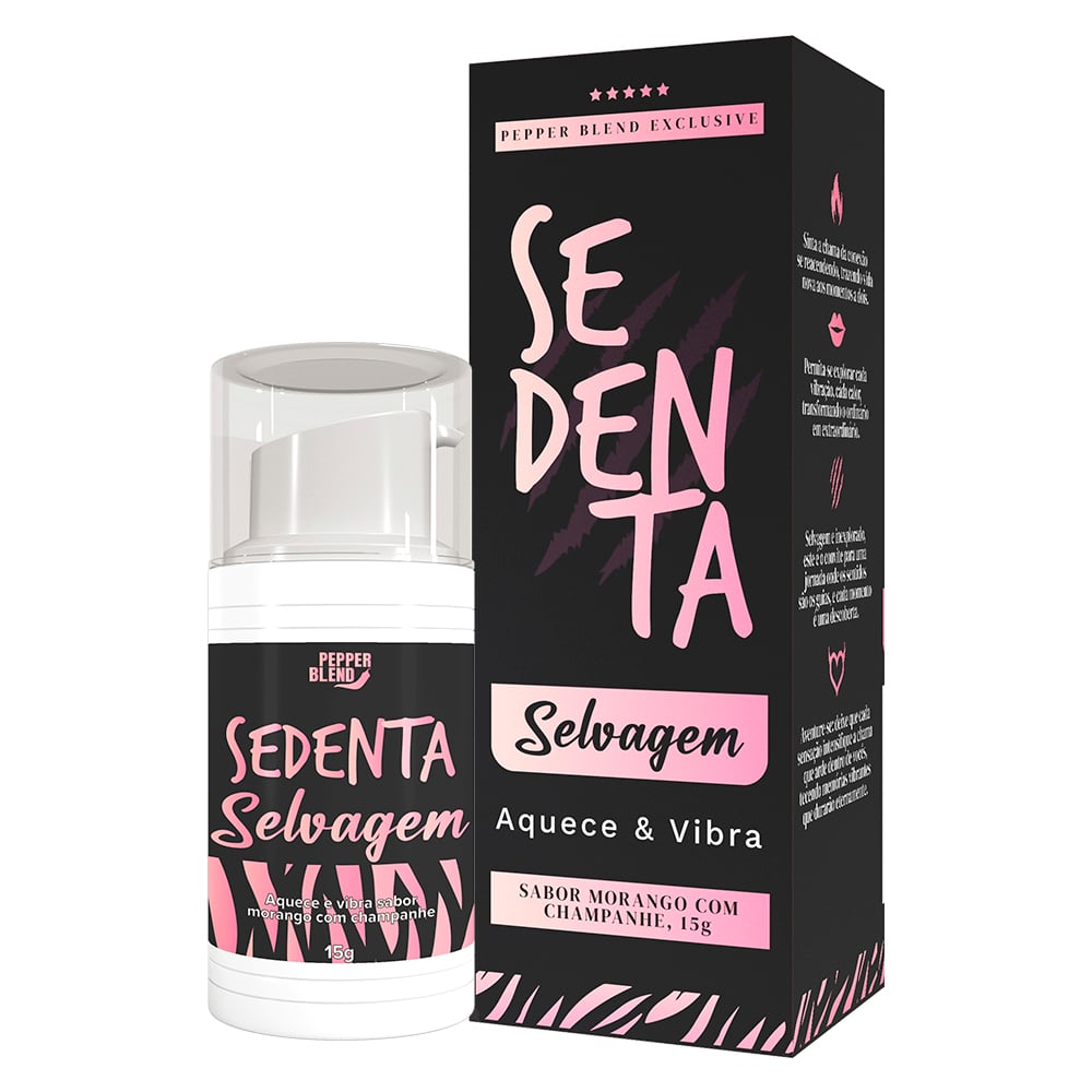 SEDENTA SELVAGEM GEL EXCITANTE COM AQUECIMENTO E VIBRAÇÃO 15G PEPPER BLEND