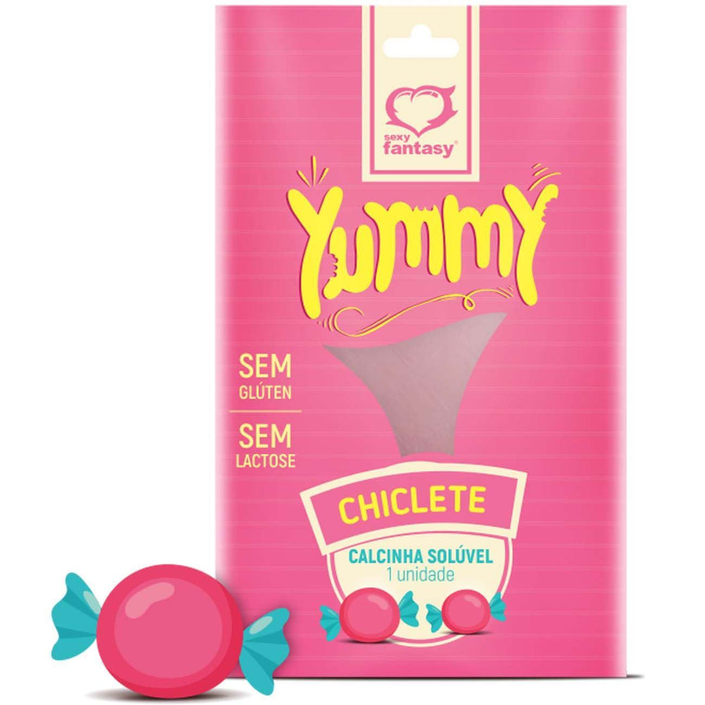 YUMMY CALCINHA COMESTIVEL CHICLETE SEXY FANTASY